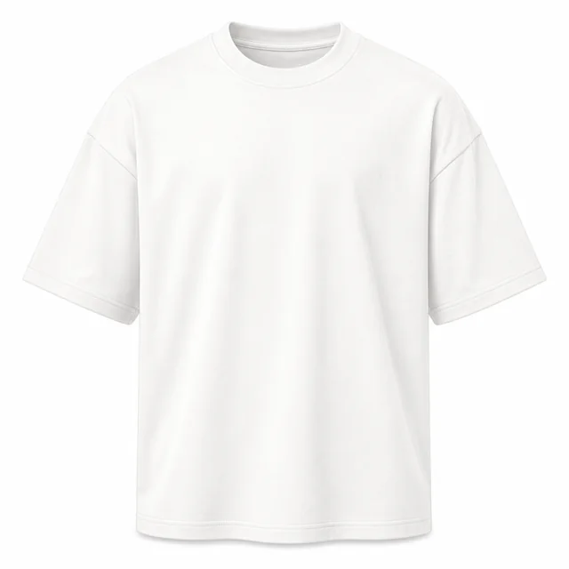 White color variant of the oversized T-shirt